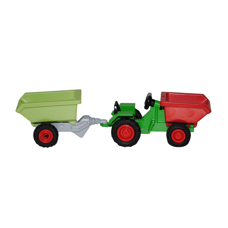 Playmobil Enfant avec tracteur et remorque