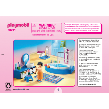 Overskyet Give fængsel Playmobil® 30824325 Notice de montage - Dollhouse 70211